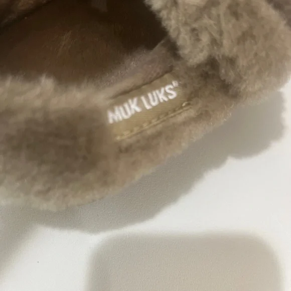 MUK LUKS Lisa Cozy Slippers with Backstrap Mink Size M 7-8 - Picture 2 of 8